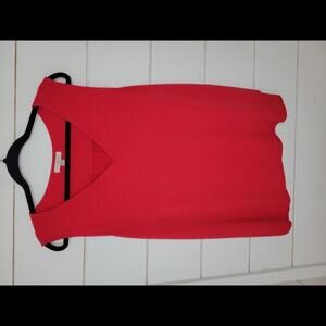 Roz & Ali 2X red stretch sleeveless top